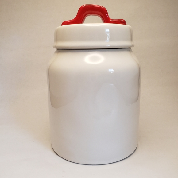 New!   RAE DUNN - CANDY HEARTS canister jar in Red print - Picture 2 of 7
